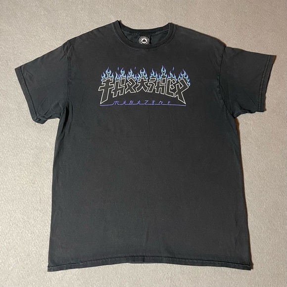Thrasher Magazine T-Shirt Black Size Large Short Sleeve - Picture 1 of 4